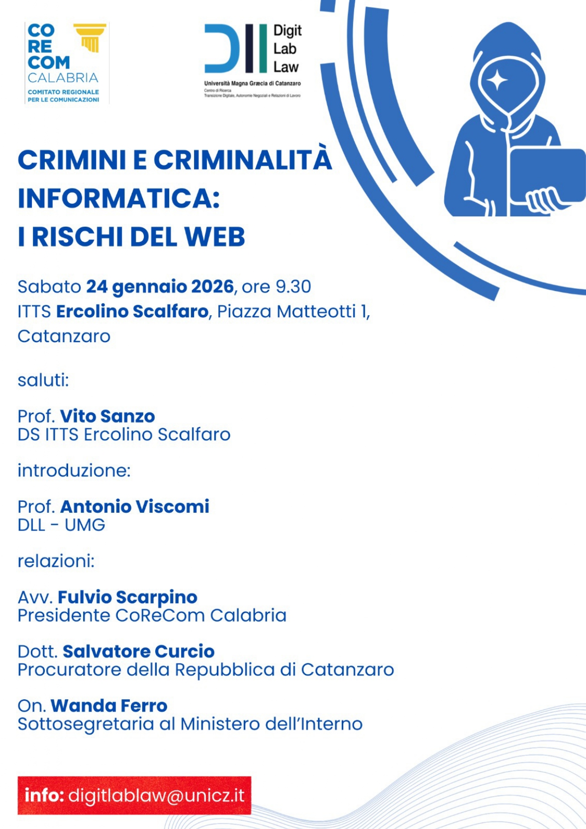 Locandina Crimini e criminalità informatica