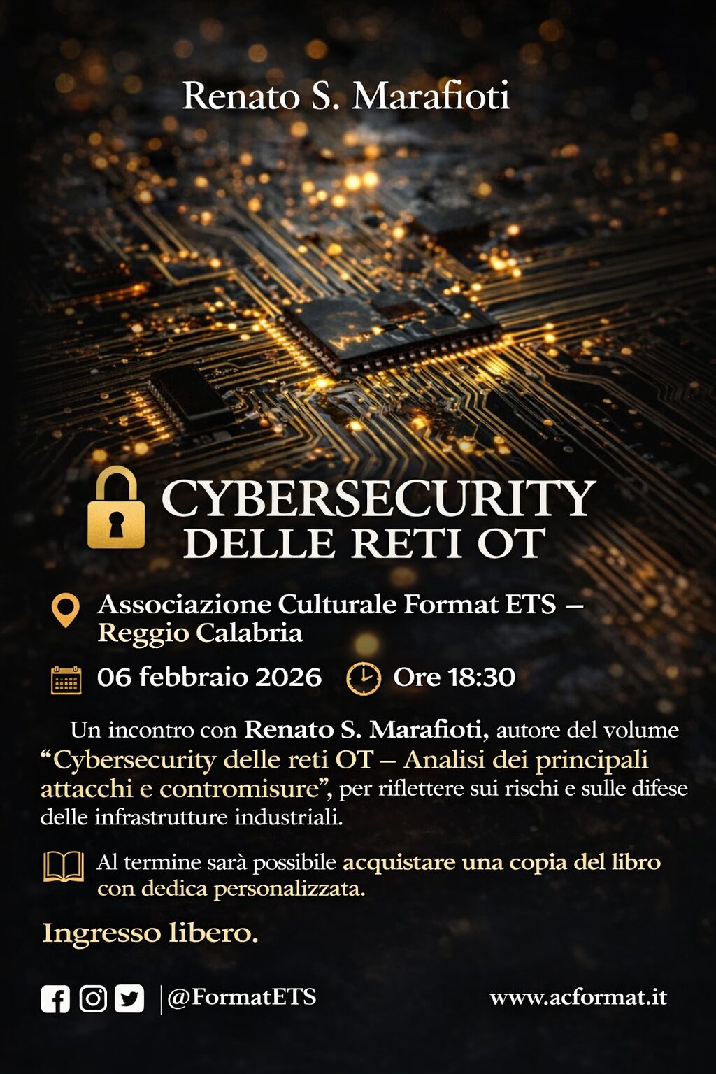 Locandina Cybersecurity delle reti OT