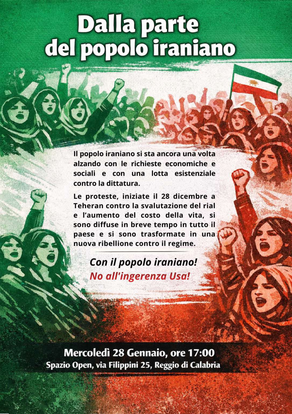 Locandina Dalla parte del popolo iraniano