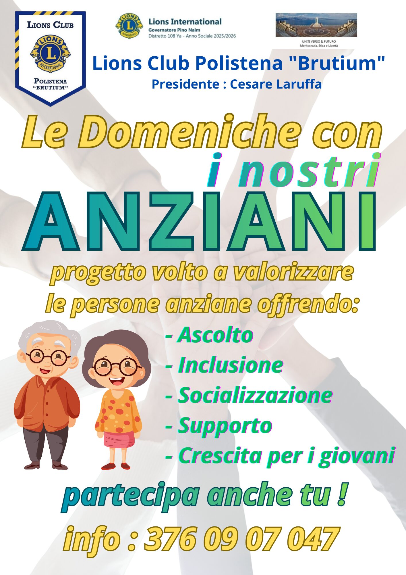 Locandina Le domeniche con gli anziani