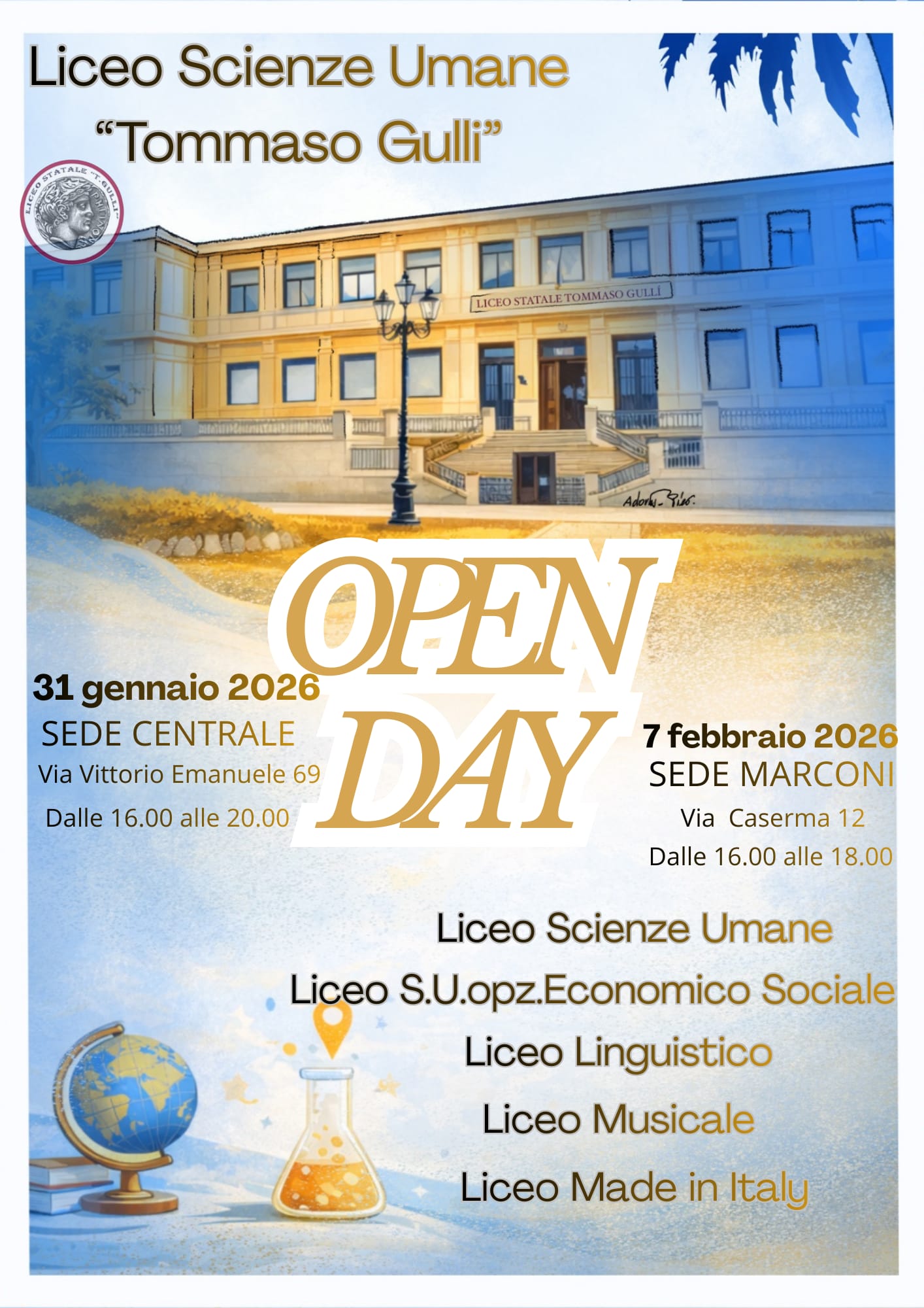 Locandina Open Day Tommaso Gullì