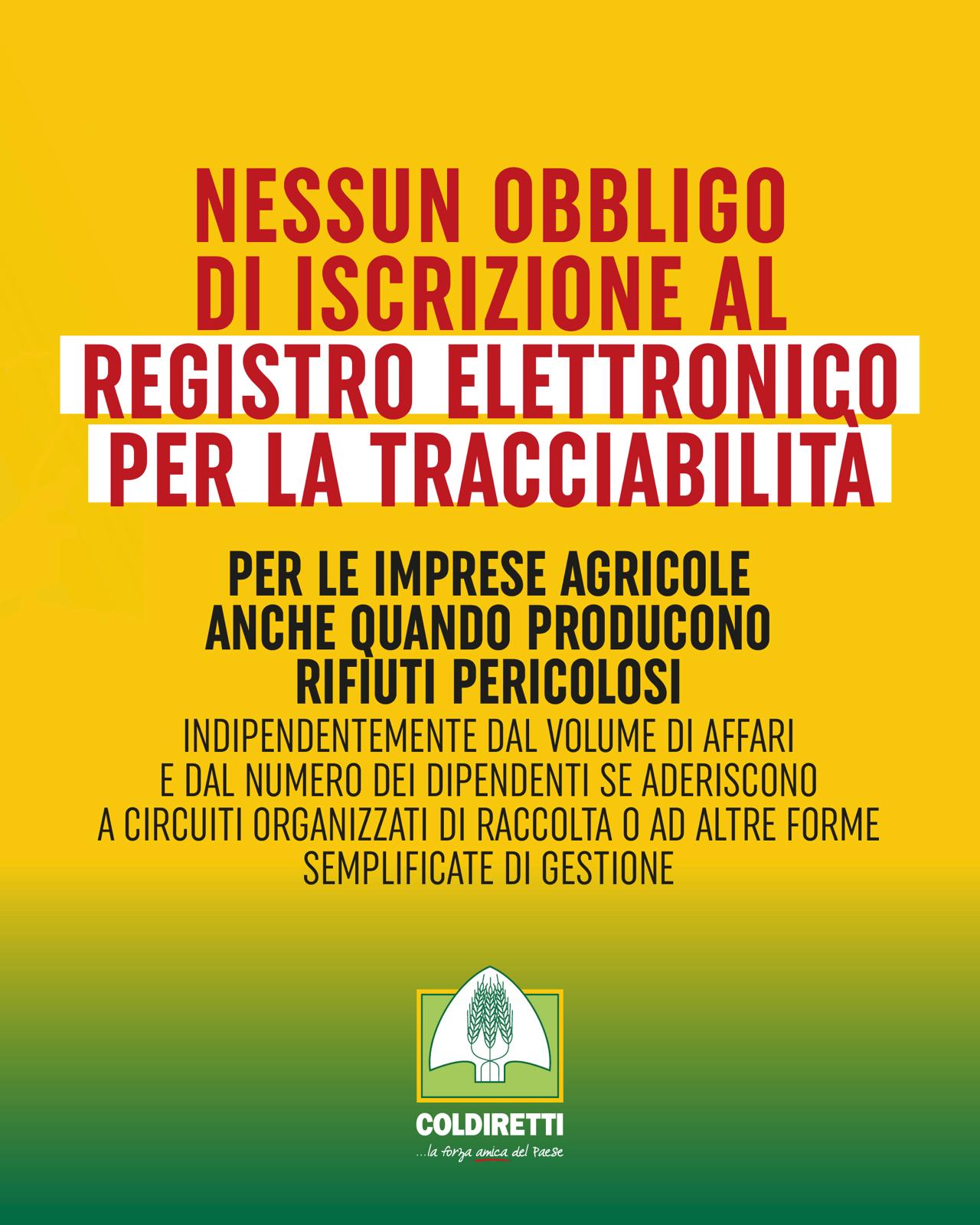 Locandina Rifiuti Coldiretti