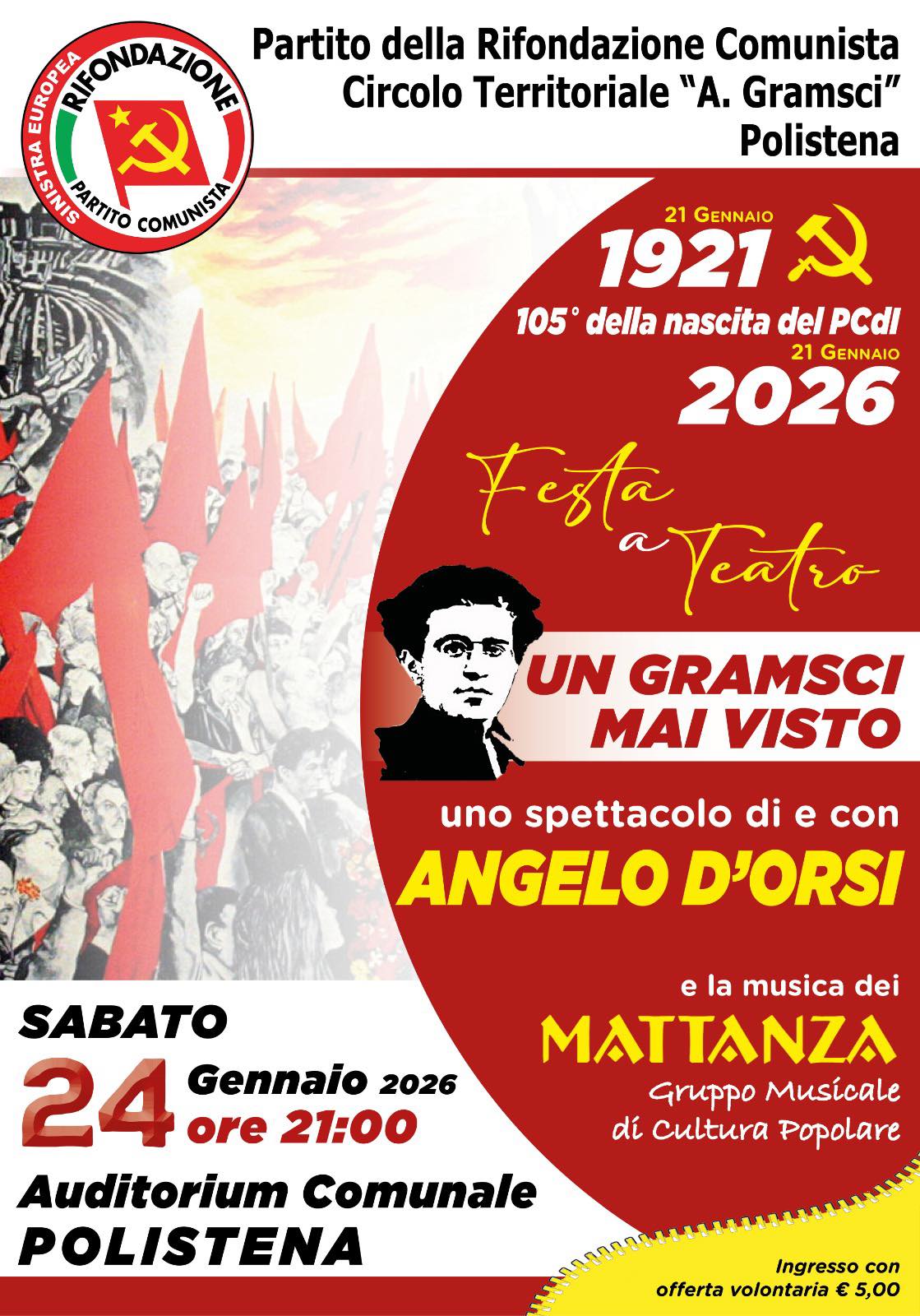 Locandina Un Gramsci mai visto