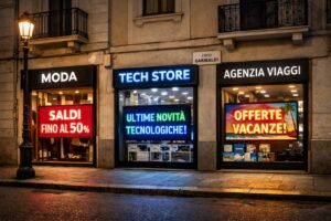 Negozi con insegne led
