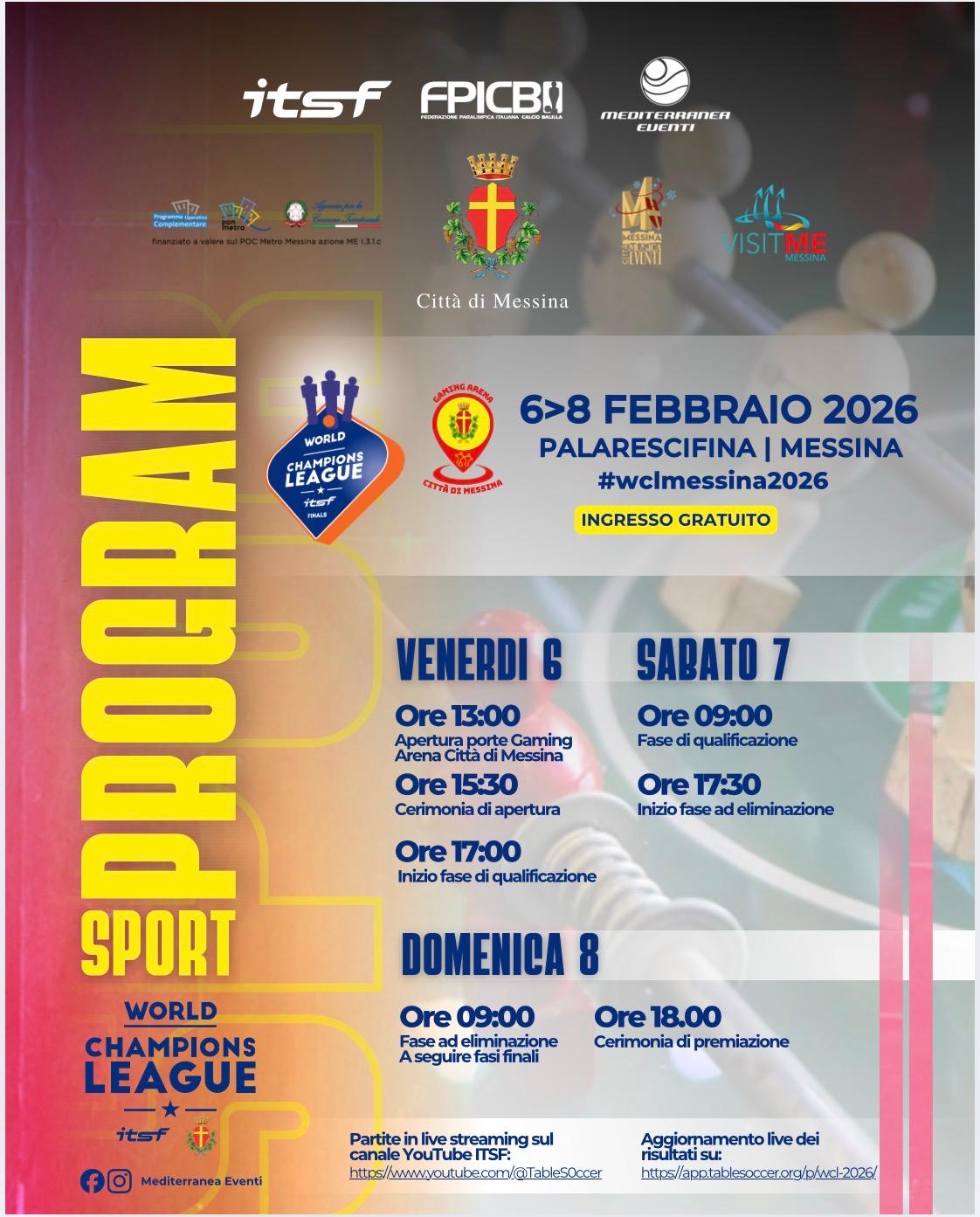 Programma Calcio Balilla Messina