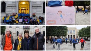 Protesta società atletica Piazza Italia