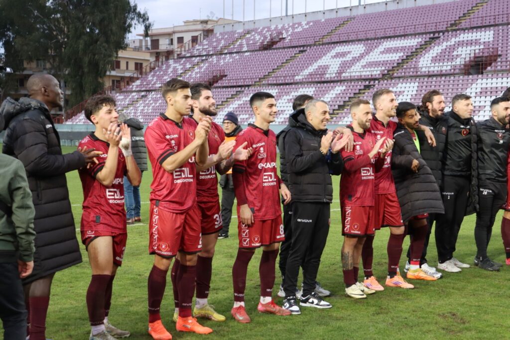 Reggina-Vibonese esultanza a fine gara