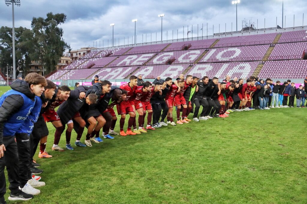 Reggina-Vibonese esultanza a fine gara