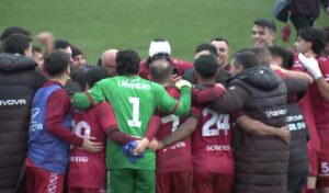 Reggina esultanza fine gara contro Gelbison