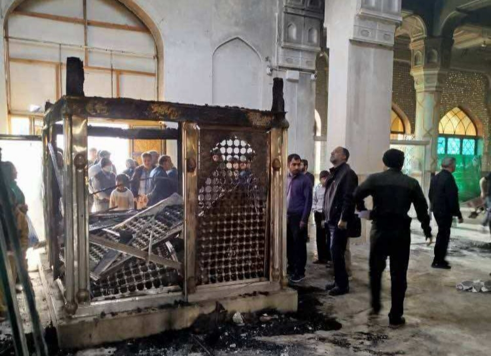 Santuario Sabzeqaba a fuoco