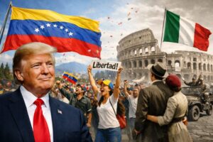 Trump bandiera venezuela e storia italiana