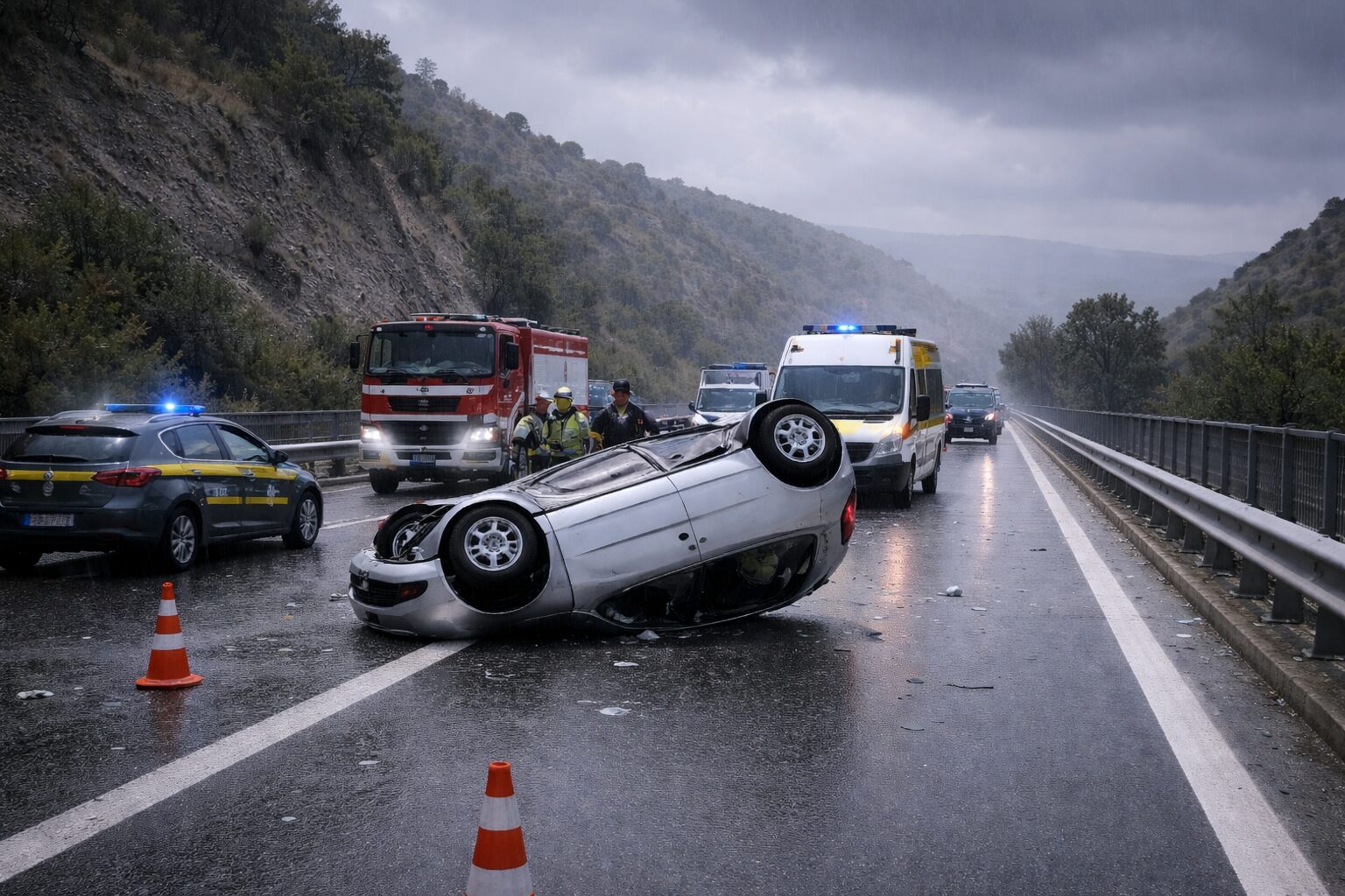 auto ribaltata