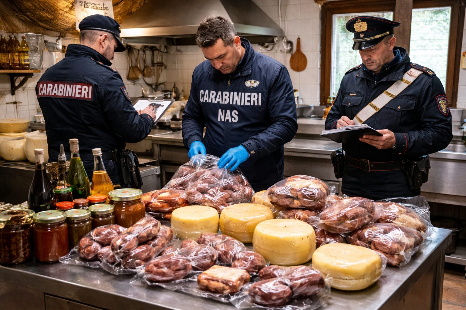 carabinieri nas sequestro cibo