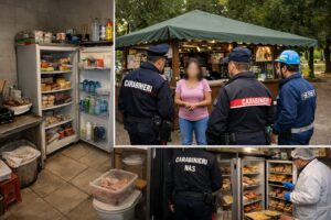 cibi conservati nei bagni pubblici