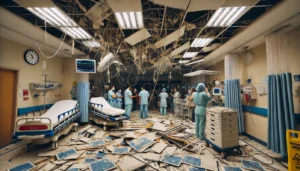 crollo parte tetto pronto soccorso