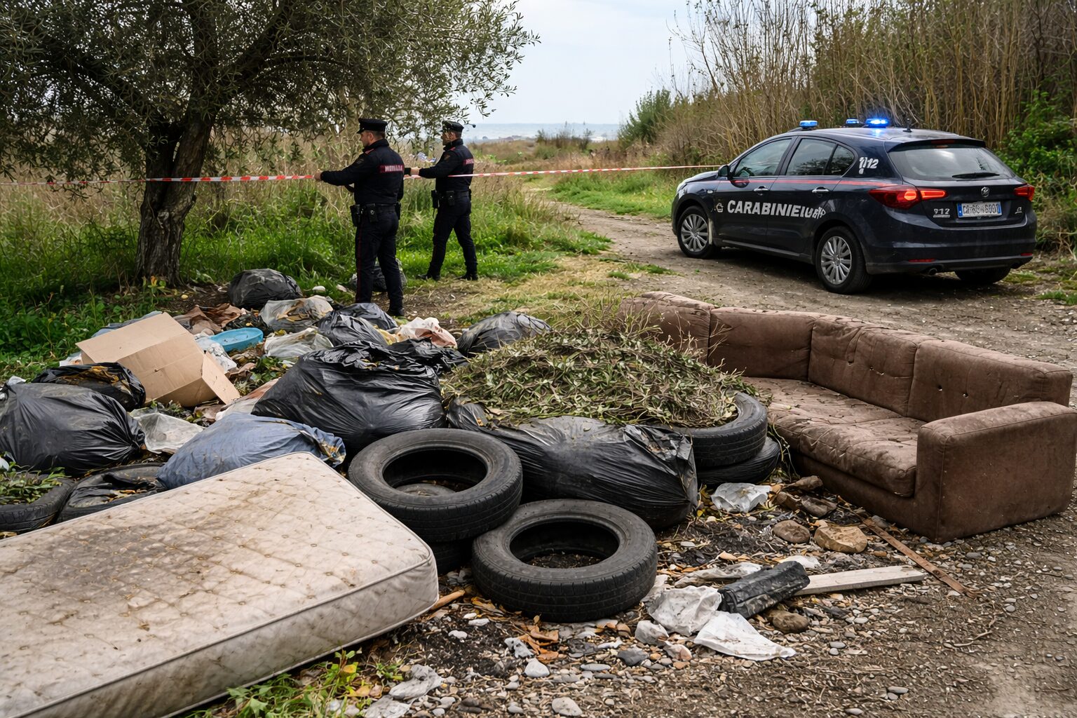 discarica abusiva sequestrata dai carabinieri