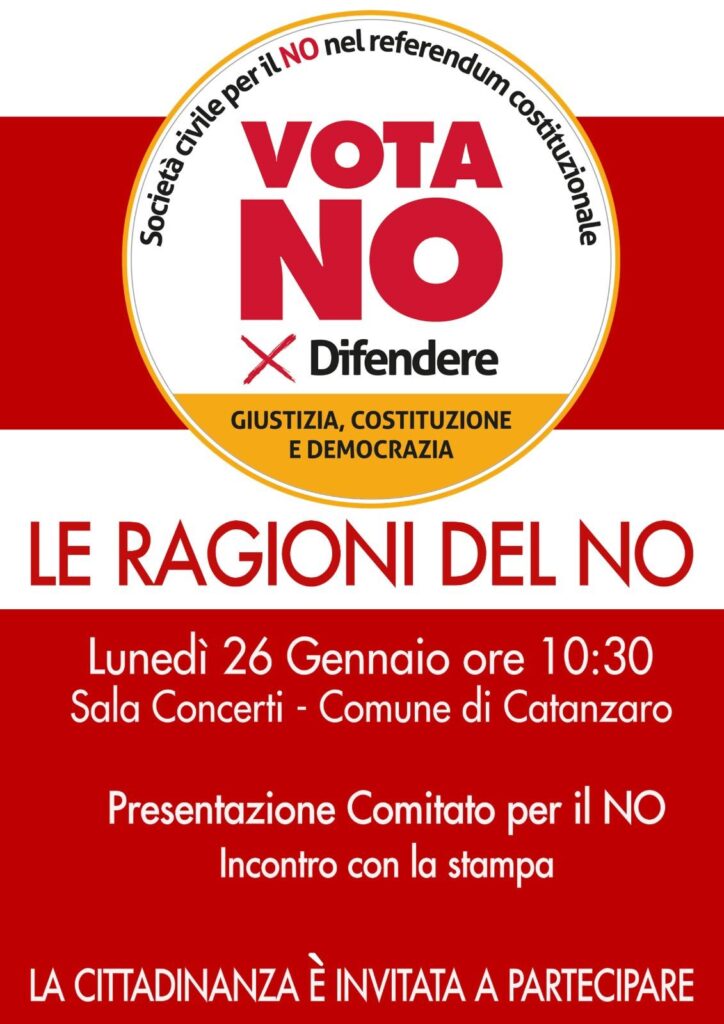 evento presentazione comitato per il no referendum giustizia catanzaro