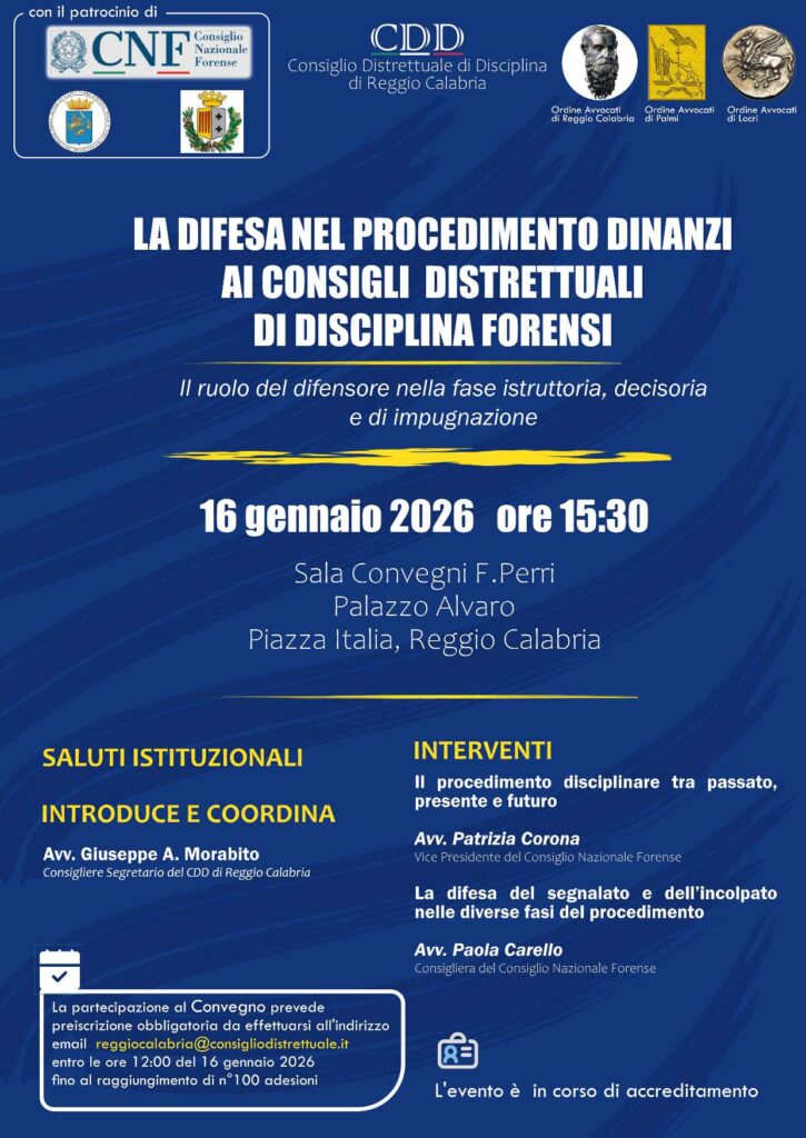 incontri forensi reggio-calabria