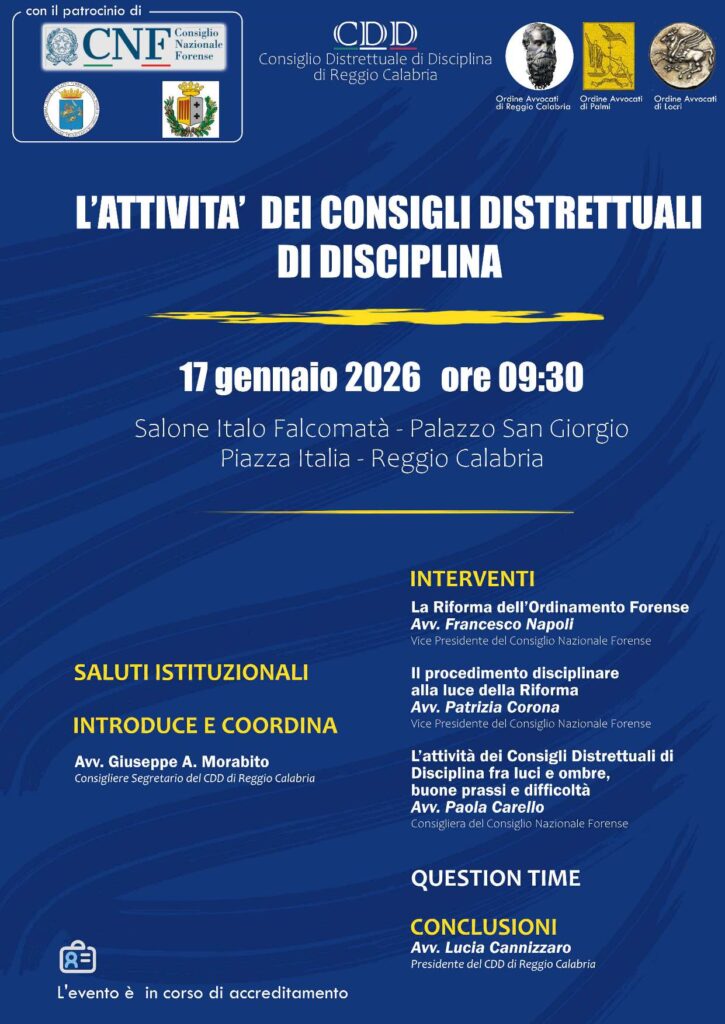 incontri forensi reggio calabria