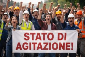 lavoratori in sciopero proclamano stato di agitazione