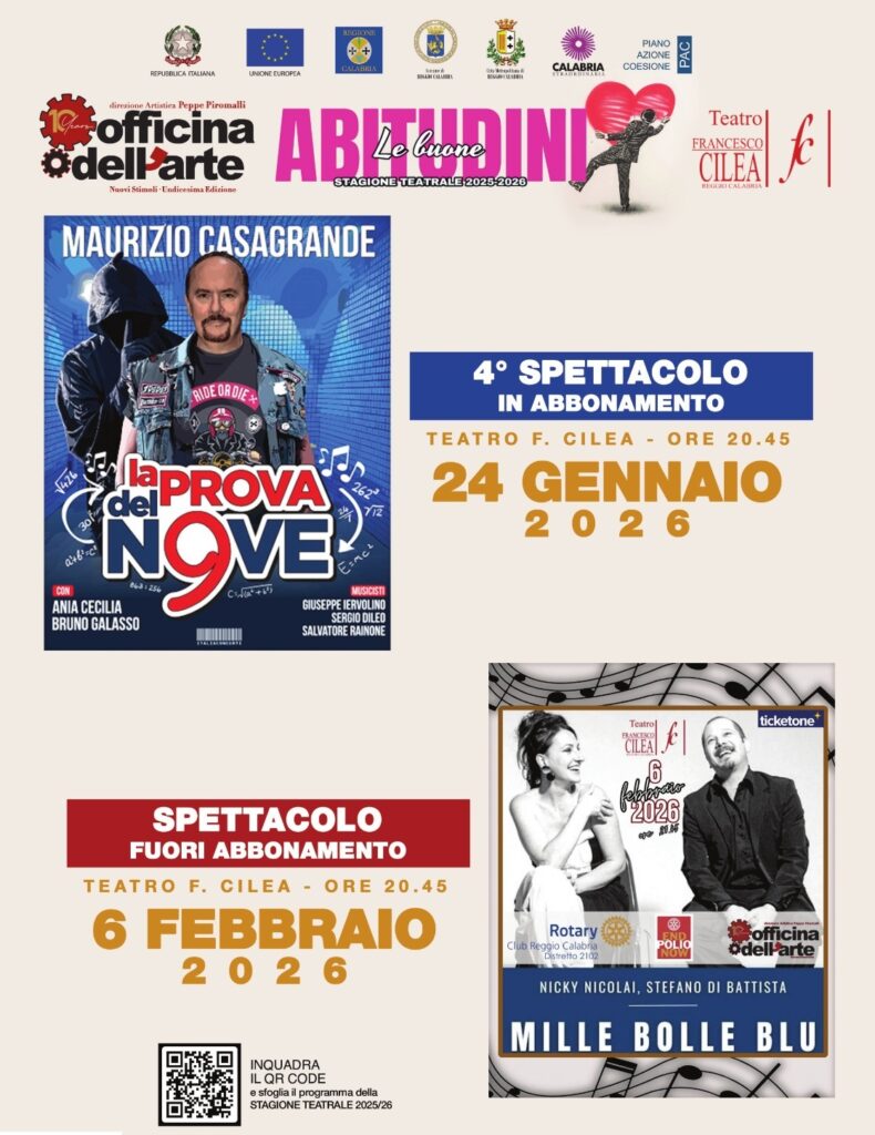 locandina doppio appuntamento al cilea