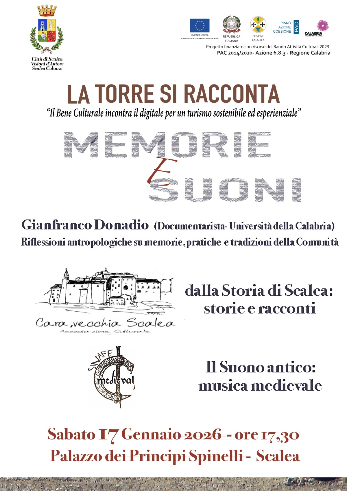 locandina evento MEMORIE e SUONI