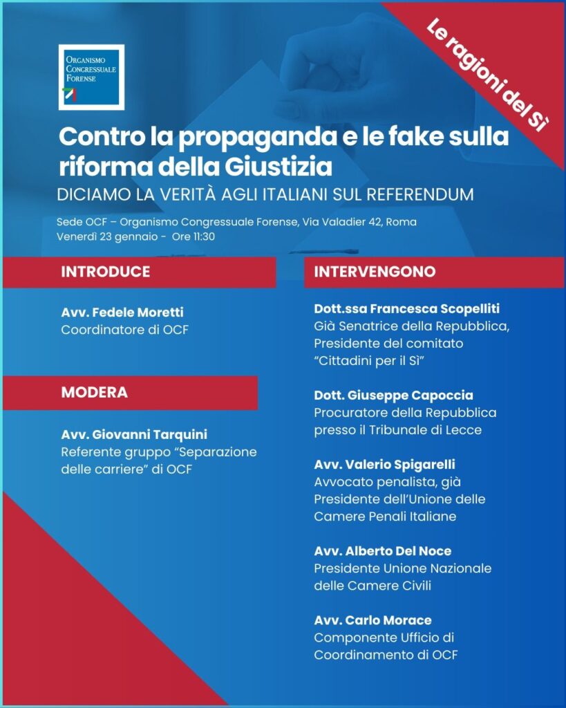 locandina evento ocf su riforma giustizia