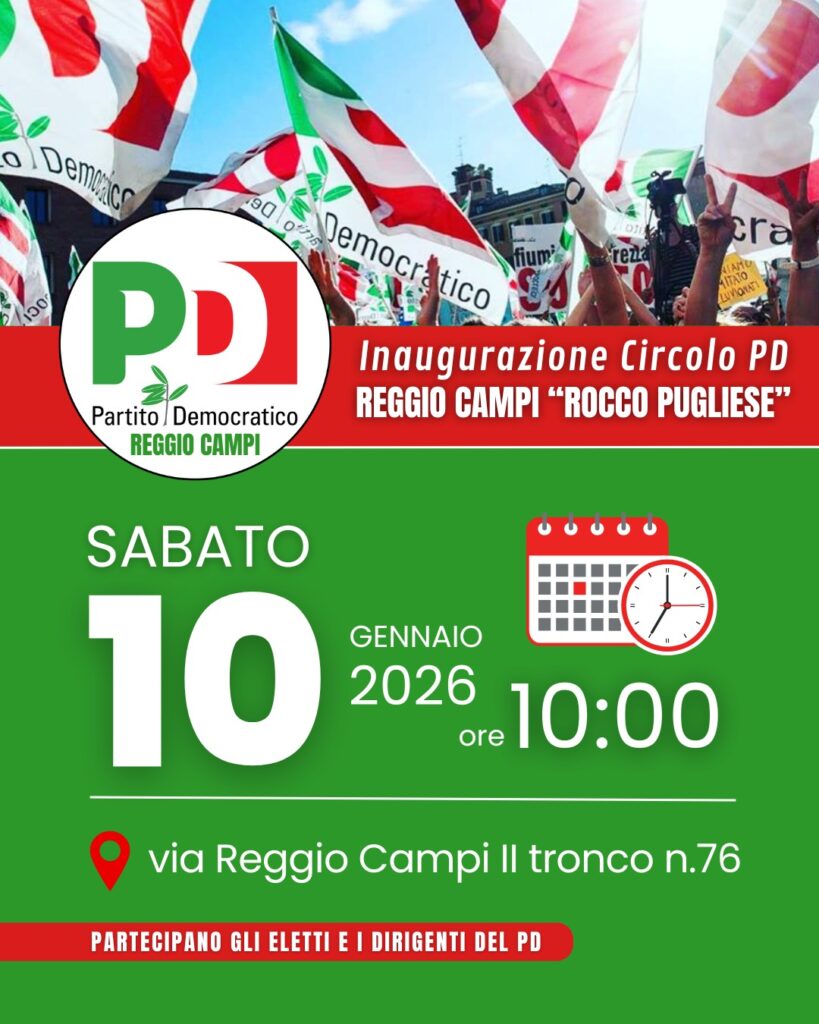locandina inaugurazione nuovo circolo PD