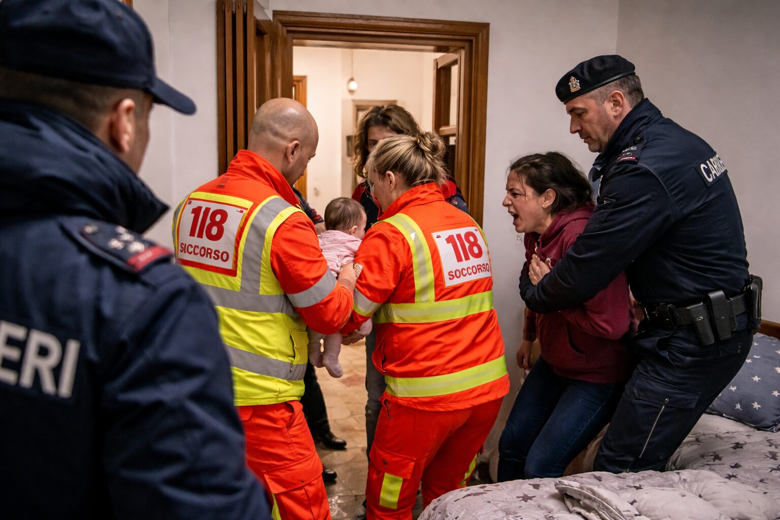 neonata salvata dai soccorritori