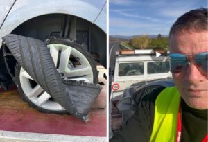 scoppia ruota auto klaus davi