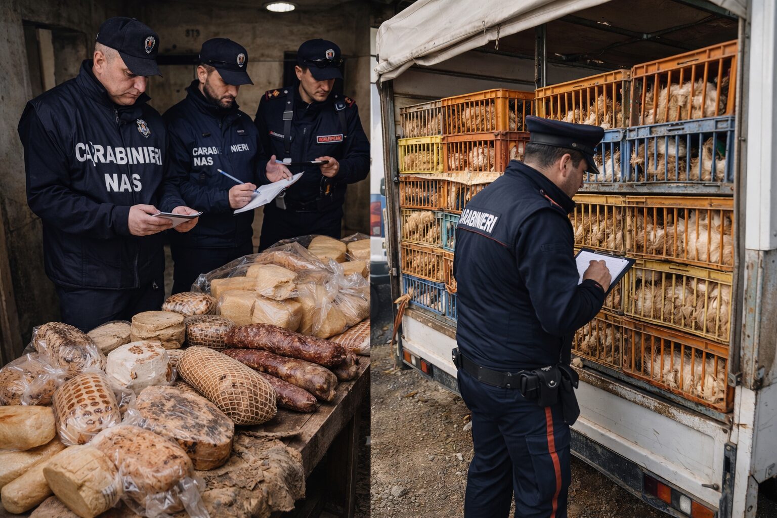 sequestro cibo e polli