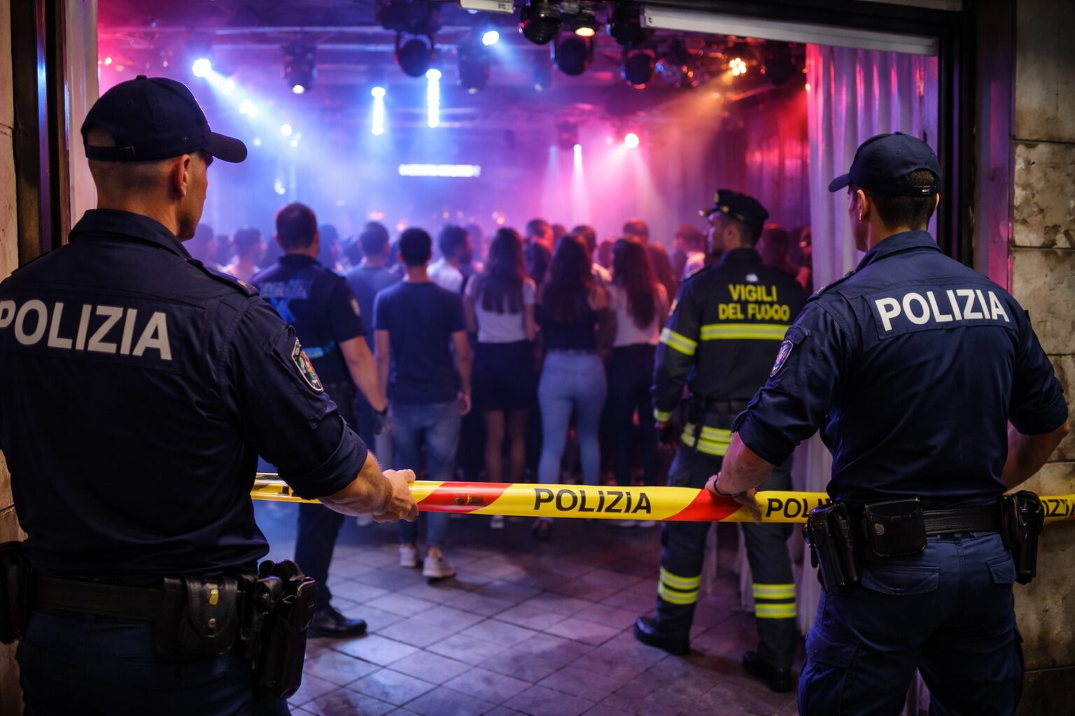 polizia sequestra discoteca abusiva