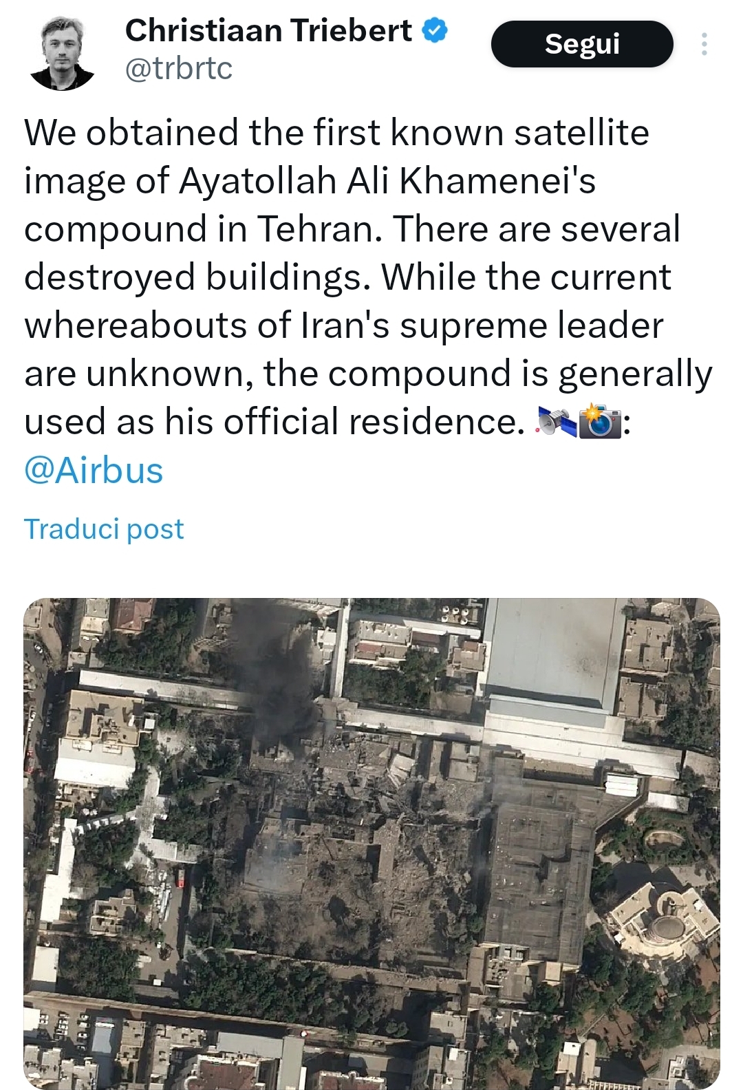 Attacco casa Khamenei