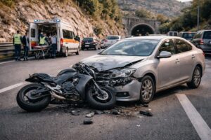 Incidente auto moto