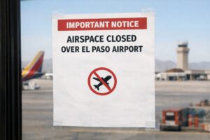 Chiusura spazio aereo El Paso