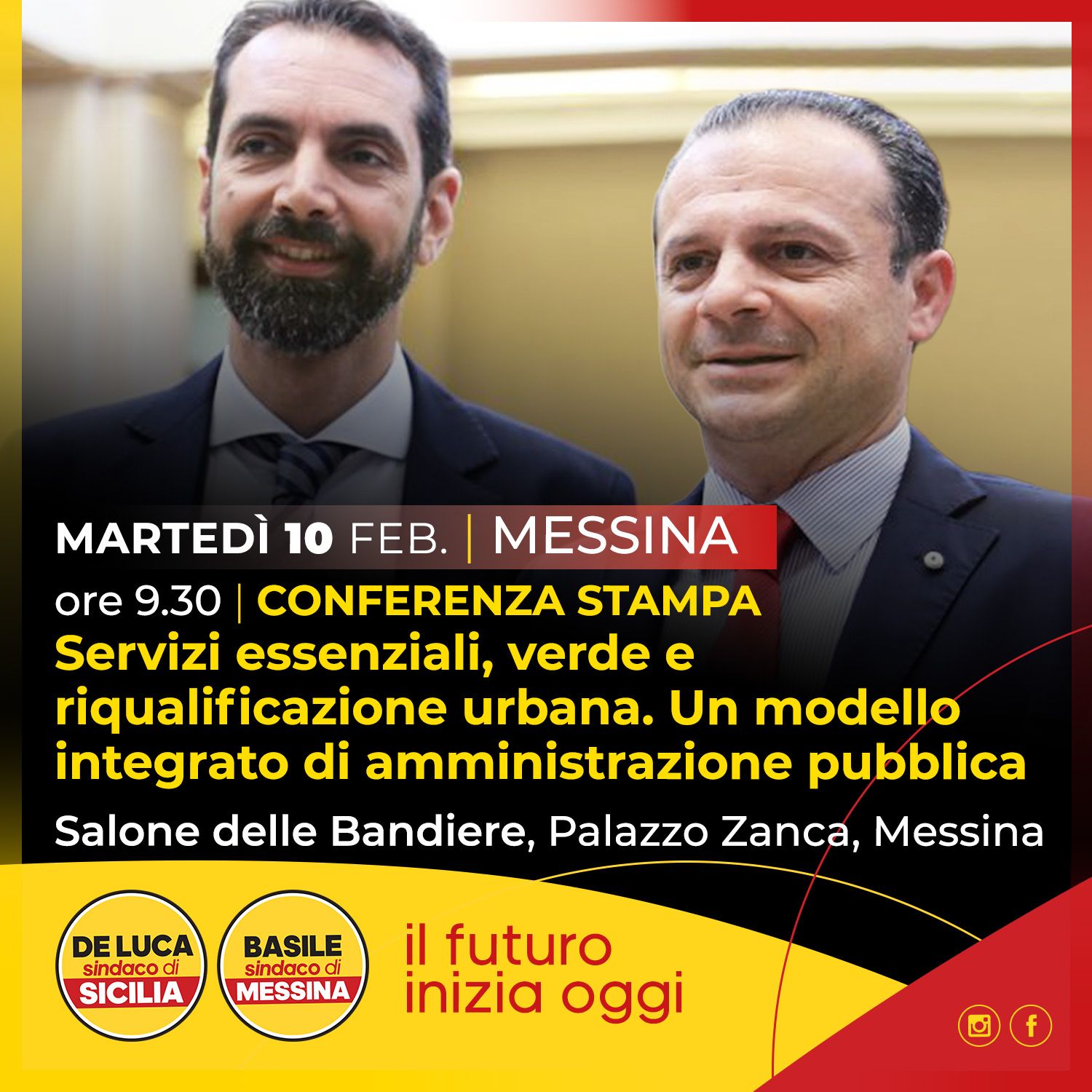 Conferenza stampa Basile - De Luca
