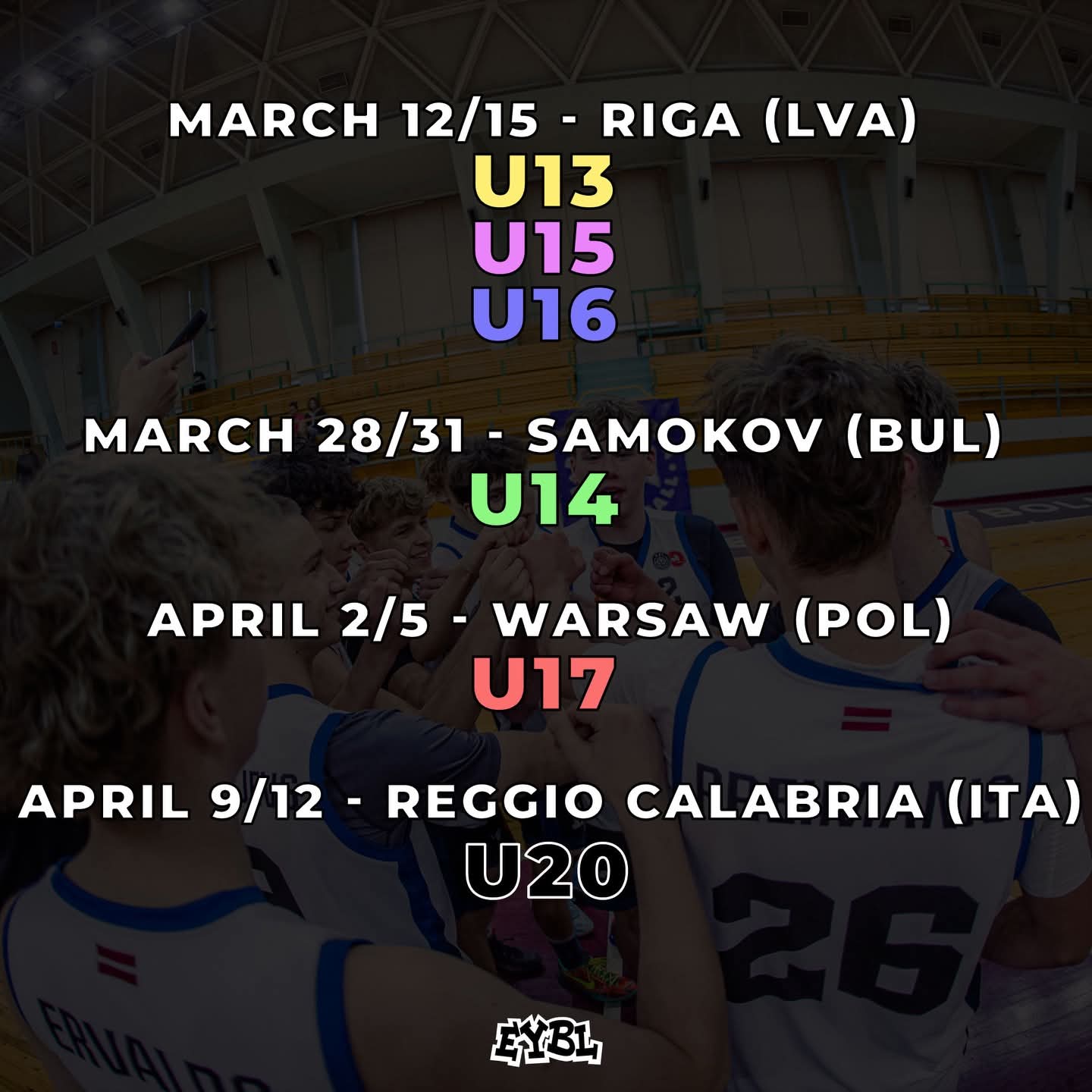 Date EYBL Finali Reggio Calabria
