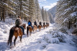A cavallo sulla neve