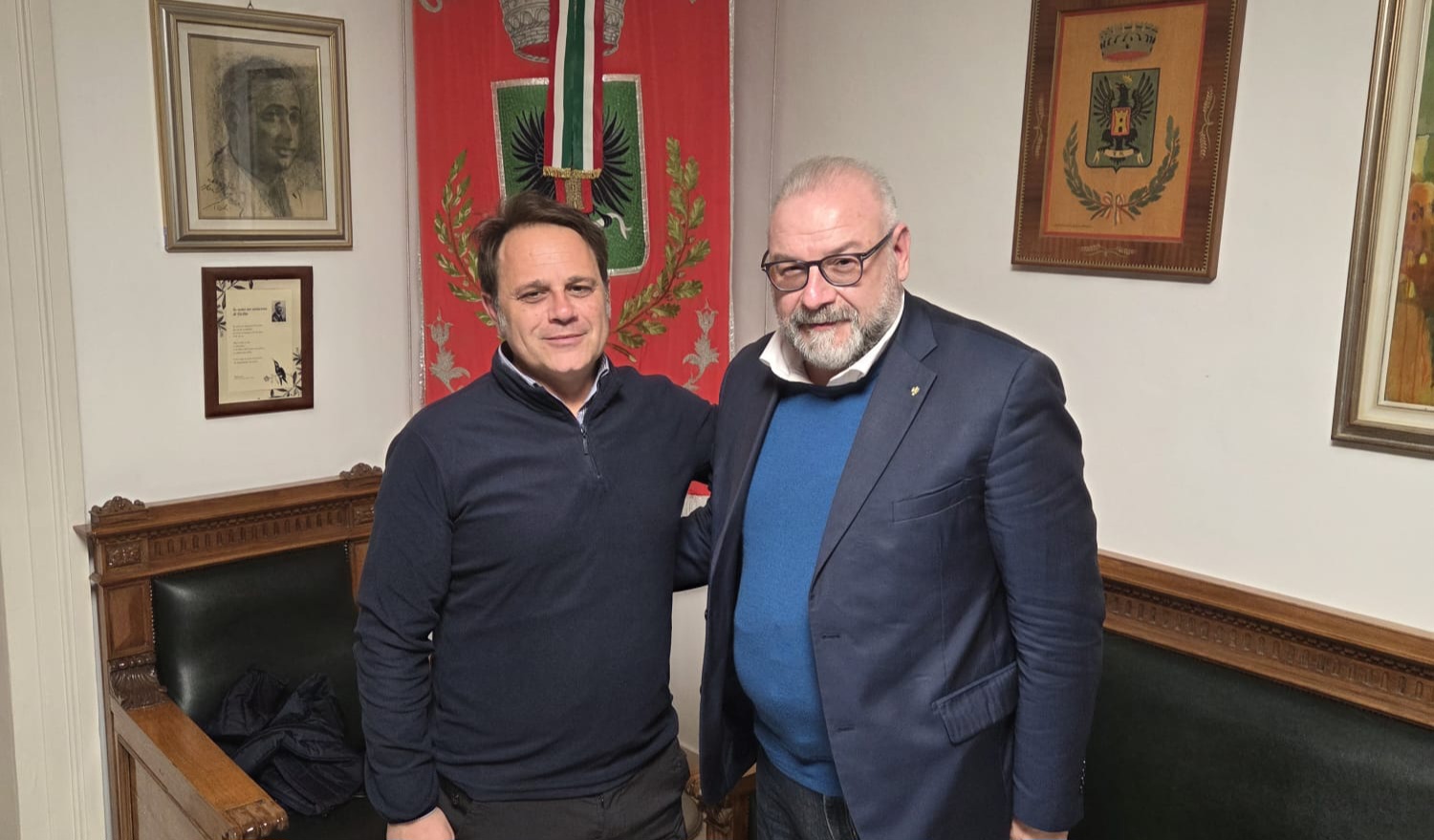 Il sindaco Conti e il presidente Manenti