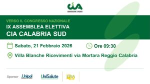 Invito Assemblea Cia Calabria Sud - 21 Febbraio 2026
