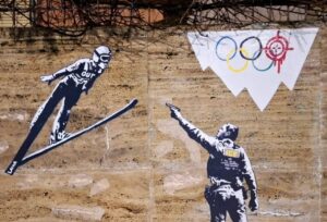 Laika murale Olimpiadi Ice