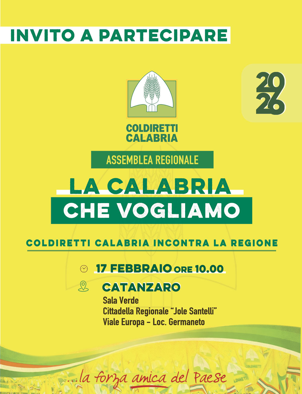 Locandina La Calabria che vogliamo