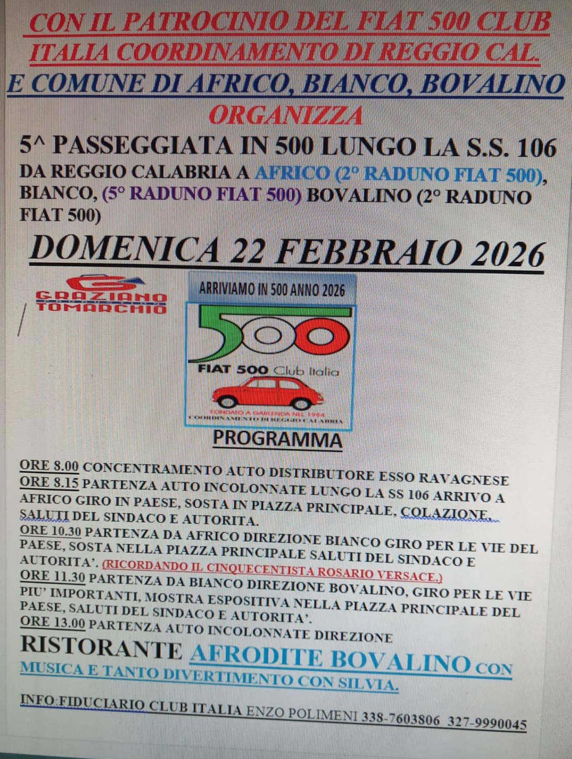 Locandina passeggiata 500
