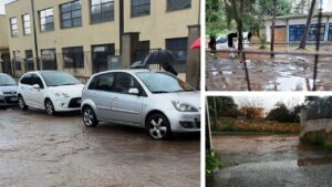 Piove dentro strada allagata ic radiche alighieri catona
