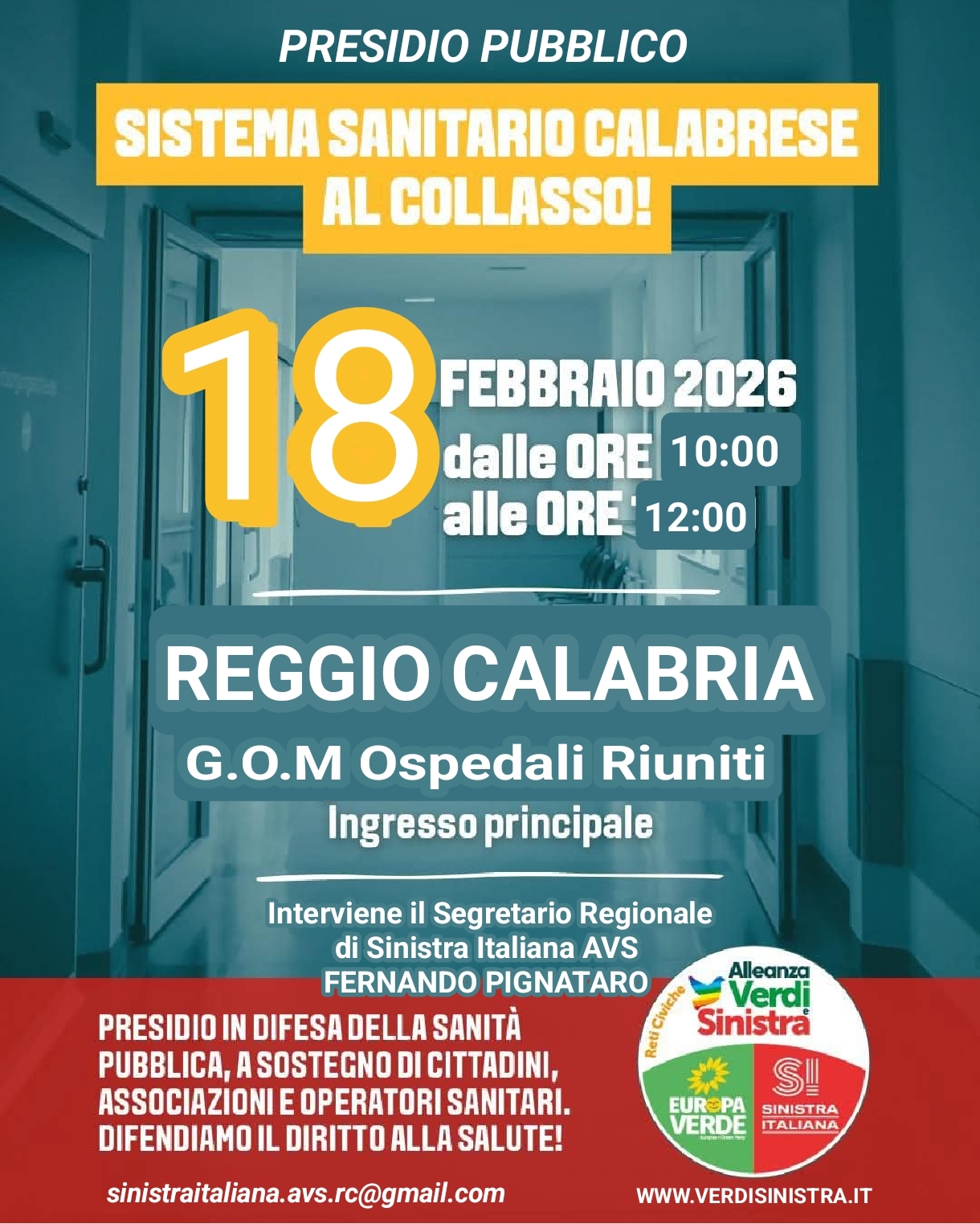 Sit in sanità calabrese
