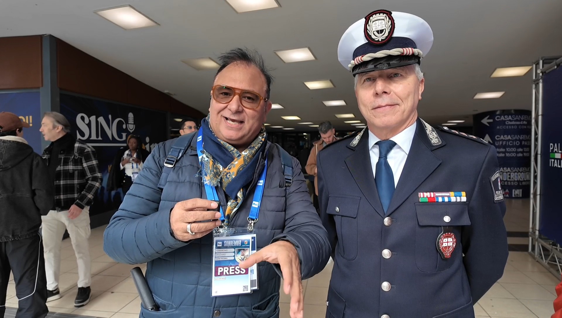 Tomarchio e comandante Fulvio Asconio Sanremo