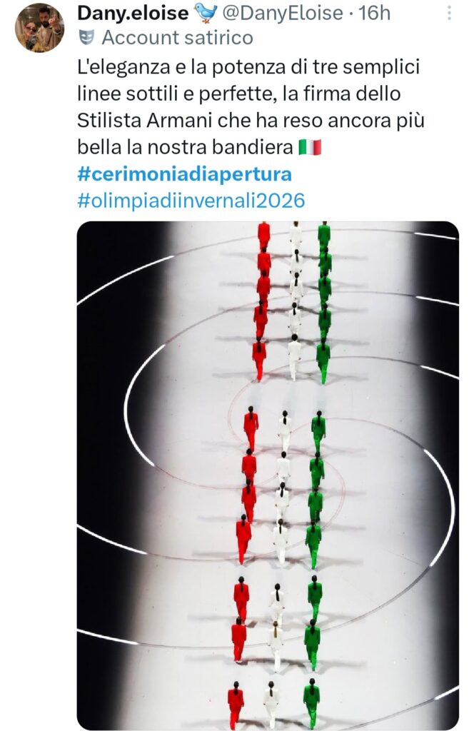Tweet cerimonia di apertura Olimpiadi