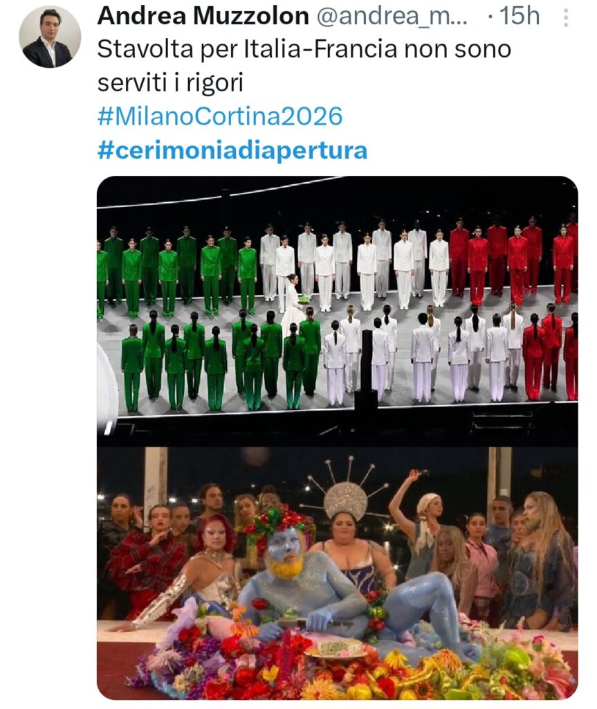 Tweet cerimonia di apertura Olimpiadi