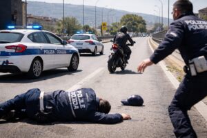 agente polizia locale investito