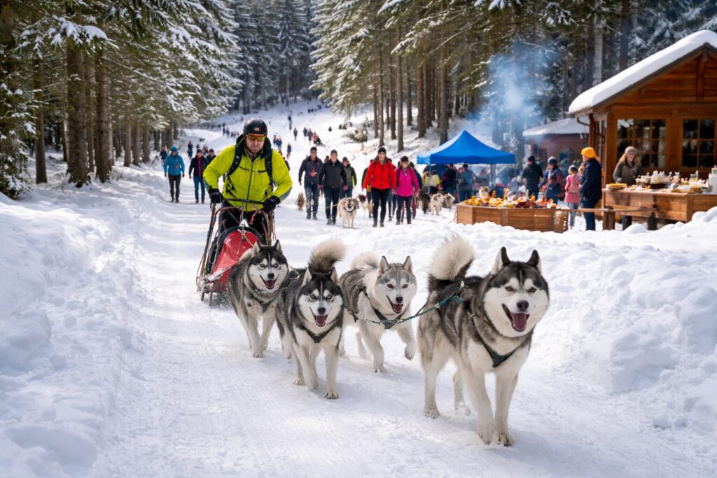 cani sulla neve